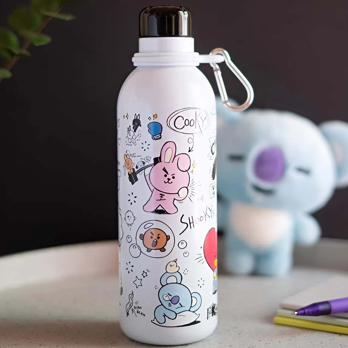 Gourde Isotherme 500ml Inox Line Friends BT21 - Mathon - 4