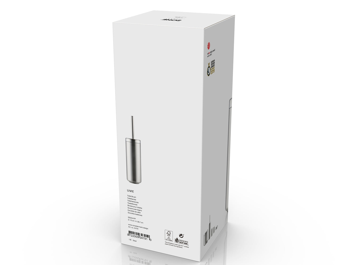 Brosse de toilette Ume en SS304 Acier Zone Denmark - Mathon - 3