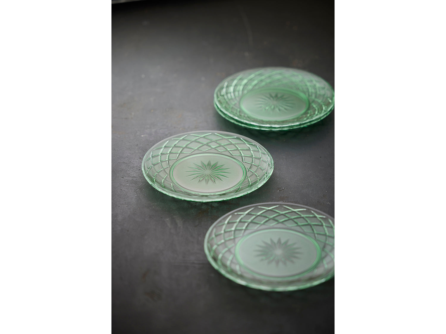 Set de 4 assiette SORRENTO en verre Vert Lyngby Glas - Mathon - 2