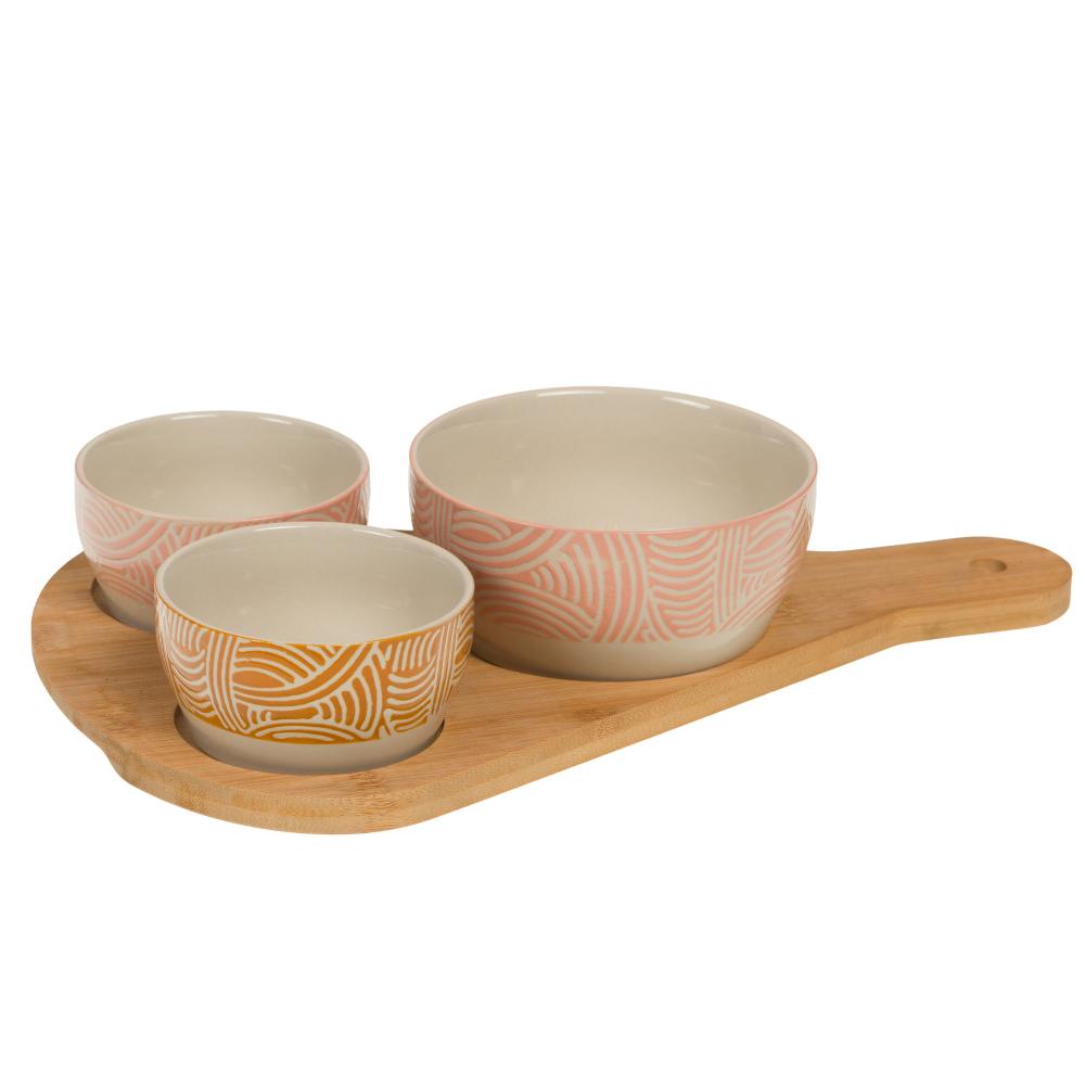 Plateau apéritif 3 bols positive Amadeus - Mathon