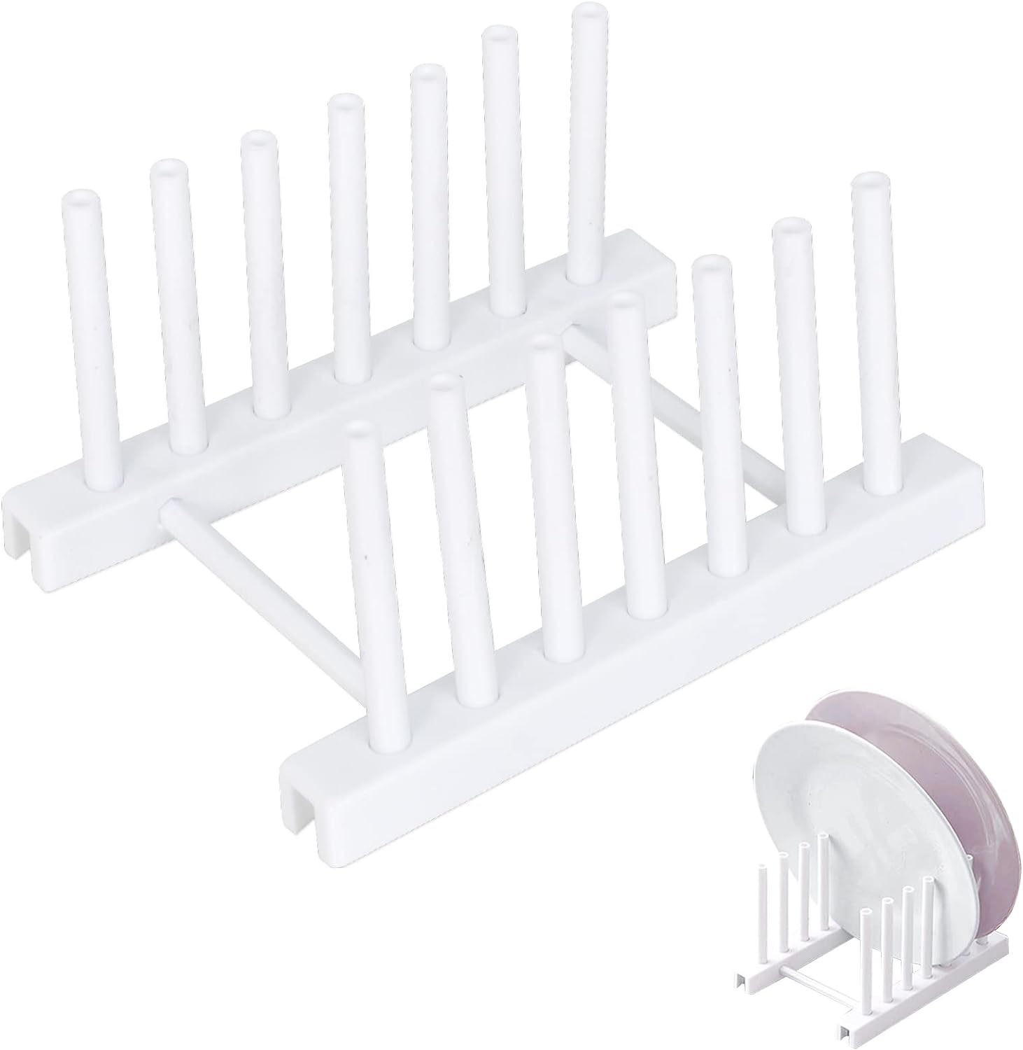 Egouttoir Support à Vaisselle en Plastique 17 x 12 x 9 cm blanc Vendos85 - Mathon