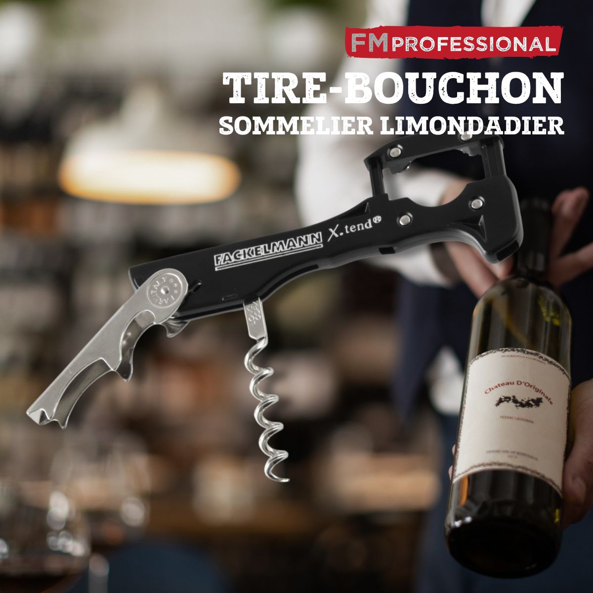 Tire-bouchon décapsuleur 13 cm  Boissons FM Professional - Mathon - 2