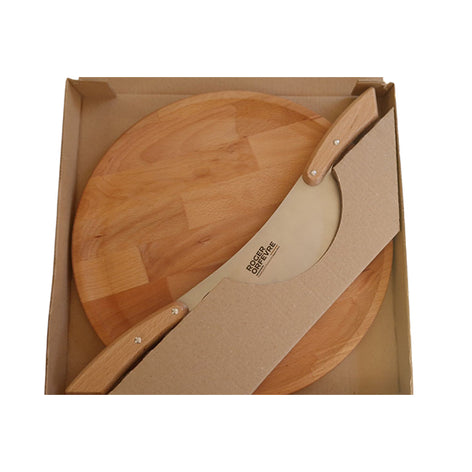 Coffret couteau Pizza Rocket et planche à pizza 33 cm Roger Orfèvre - Mathon - 1