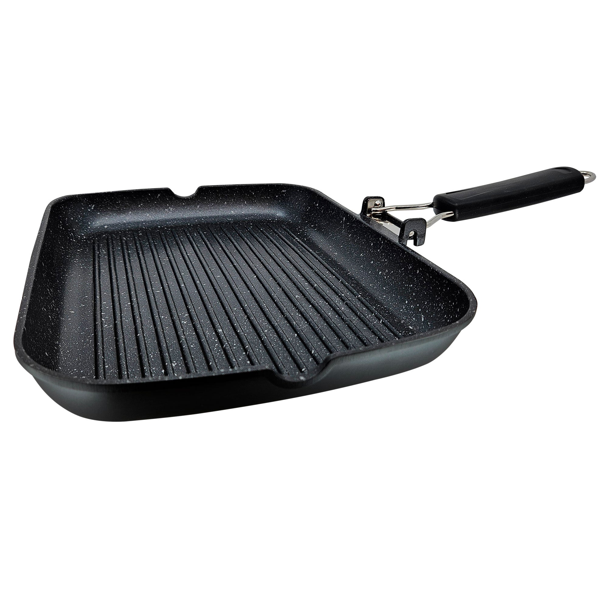 Poêle à Griller Induction Antiadhésif Titane 34x24cm Fonte d