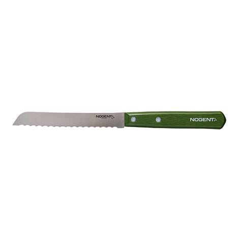 Couteau à pain lame crantée 11 cm bois de charme kaki Iconic Nogent - Mathon