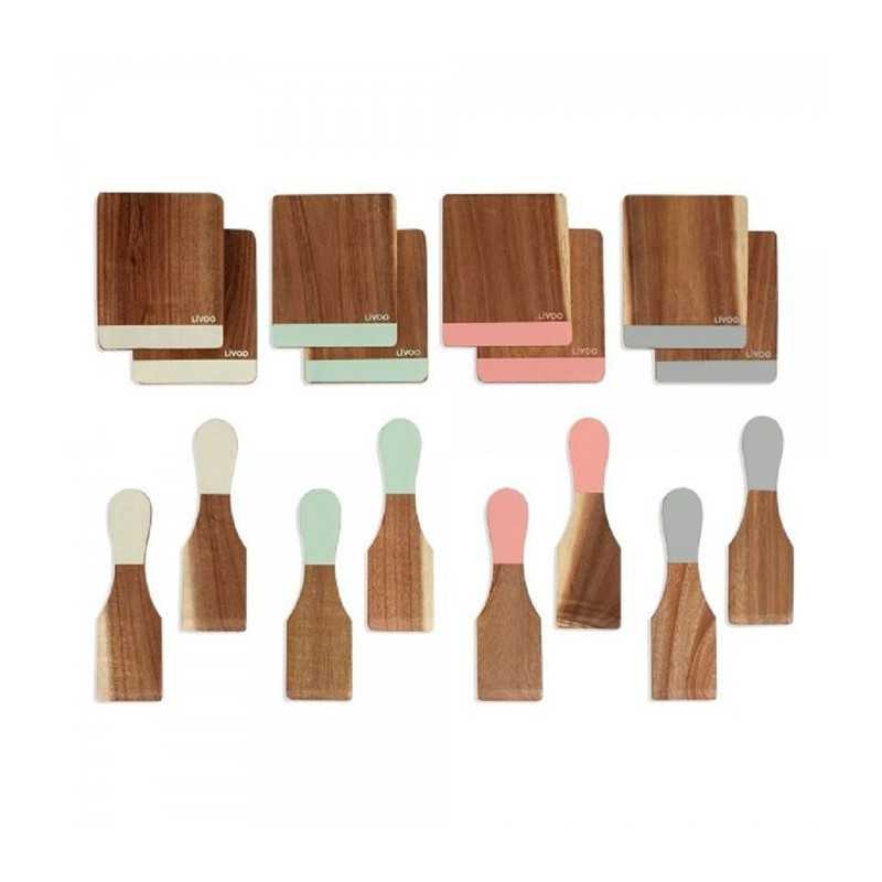 Livoo Set 8 Spatules + 8 Planchettes Bois - Men427 Livoo - Mathon - 2