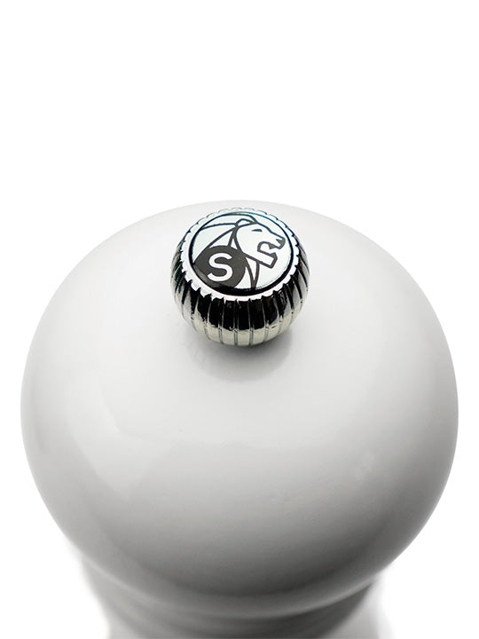 Paris Moulin à sel manuel en bois laqué, ivoire, 18 cm - 7in. Peugeot - Mathon - 3