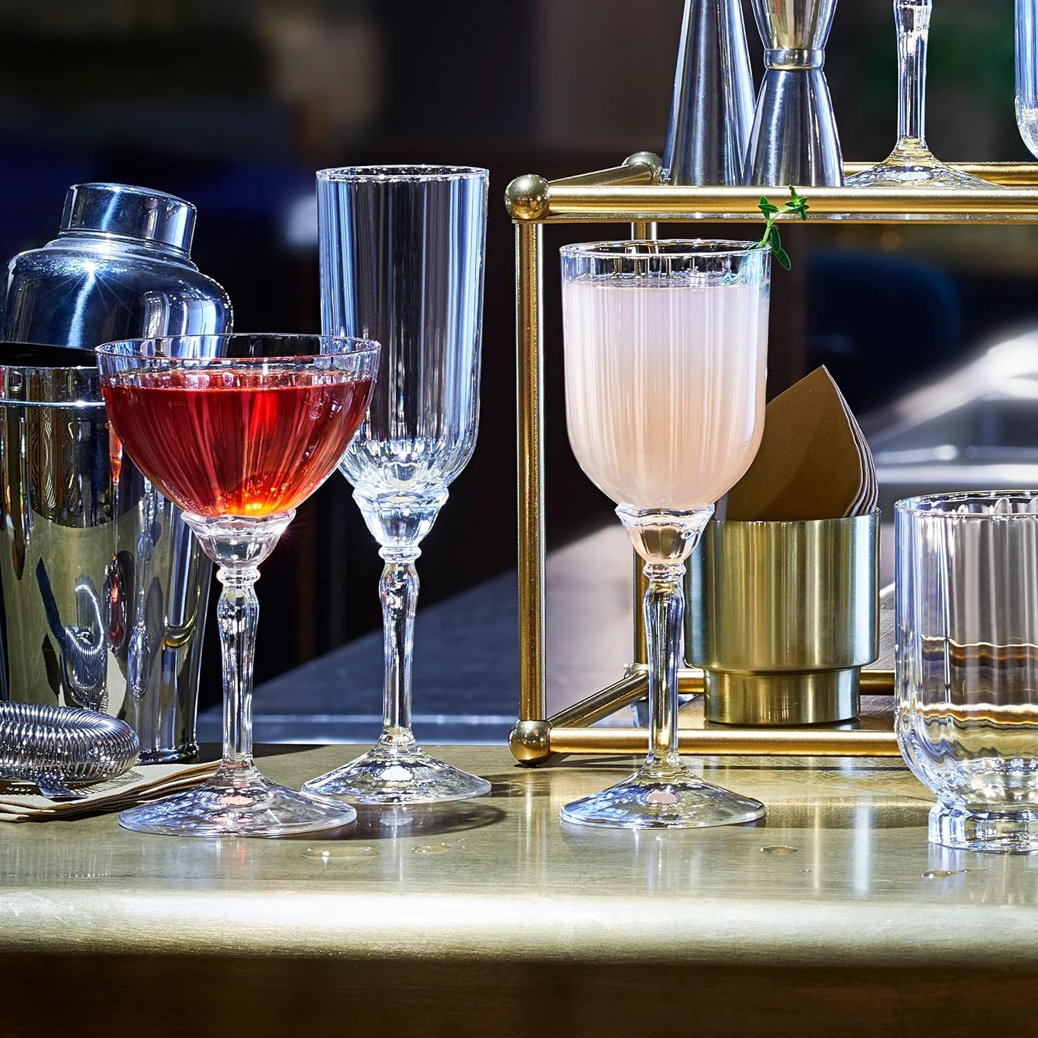 Lot de 4 coupes à Champagne  en verre, FLORIAN, 24 cl Bormioli Rocco - Mathon - 4