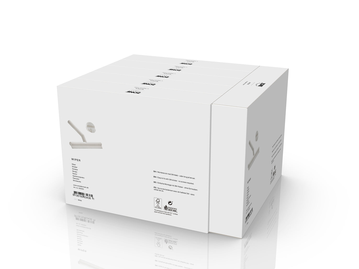 Raclette-vitre  en silicone et abs Blanc Zone Denmark - Mathon - 6