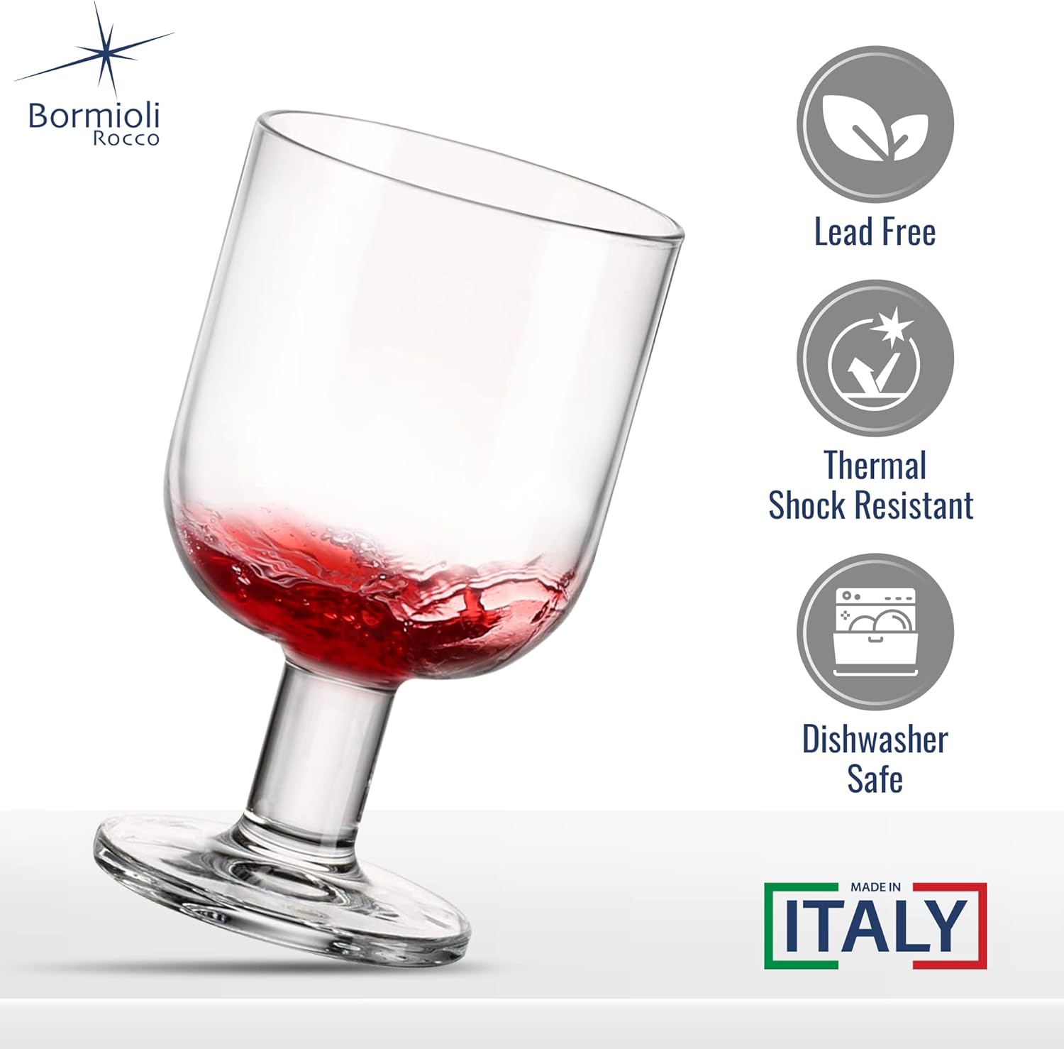 Lot de 6 verres à vin blanc, HOSTERIA, 20 cl Bormioli Rocco - Mathon - 4