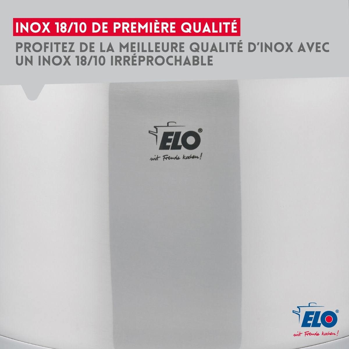Ensemble De Cuisine ELO Profi Citrin 3 Pièces - 2 Poêles 28/32 Cm + Faitout 26 Cm, Inox Induction