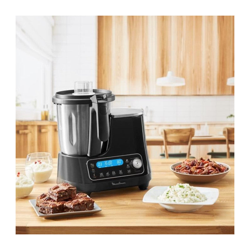 Robot Cuiseur Multifonction Compact   Clickchef Hf456810 - Noir - 5 Programmes Auto - 32 Fonctions - Balance Integree Moulinex - Mathon - 4