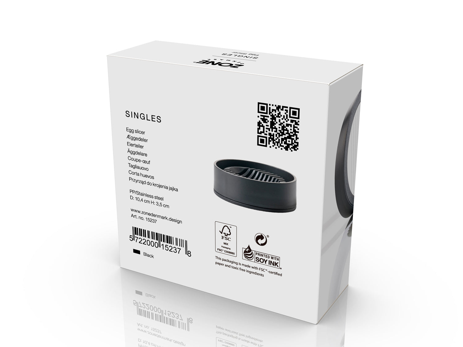 Coupe-œuf SINGLES en polypropylène Noir Zone Denmark - Mathon - 4