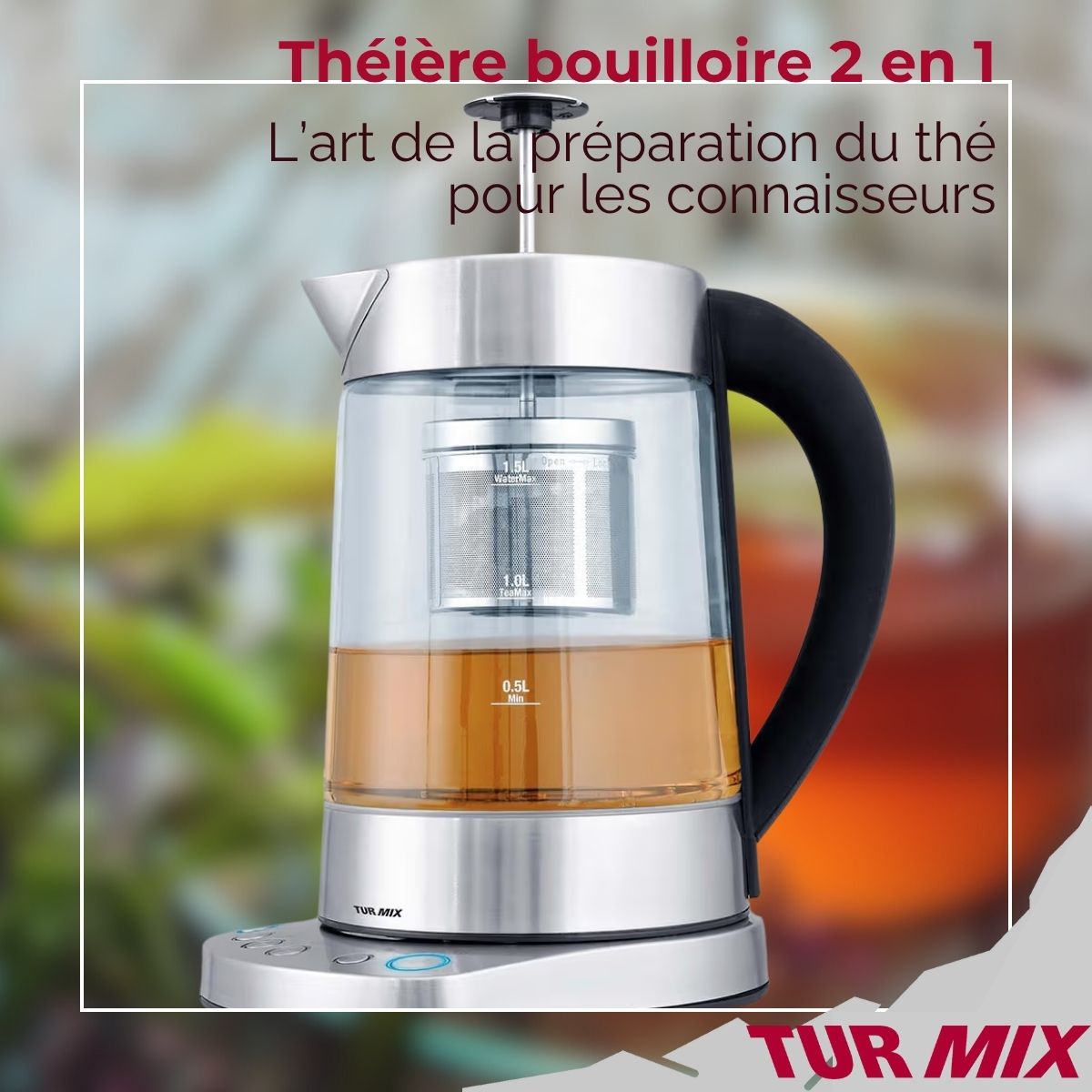 Théière bouilloire électrique 2 en 1 Turmix Fackelmann - Mathon - 2