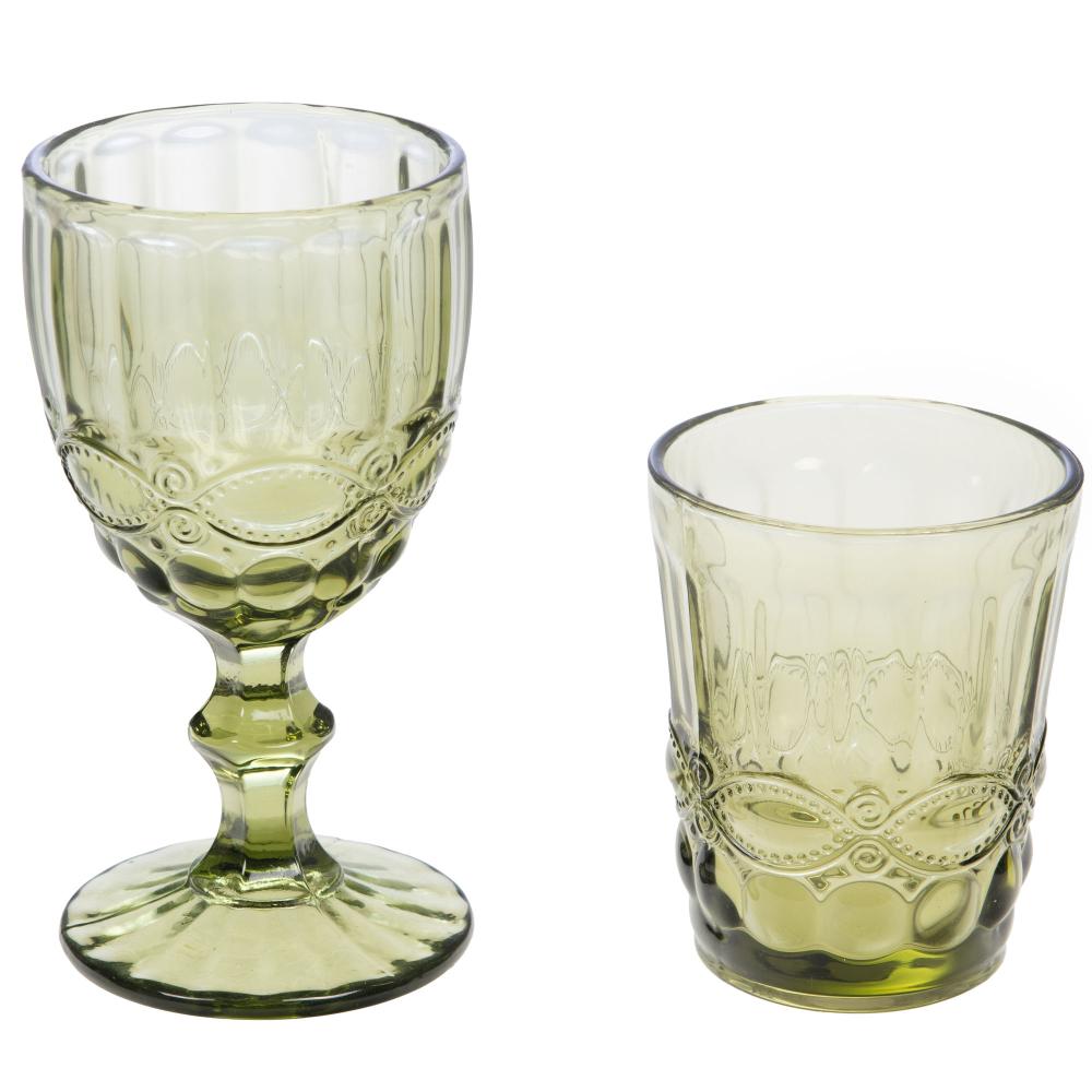 Boîte de 6 verres à pied vert Amadeus - Mathon - 2