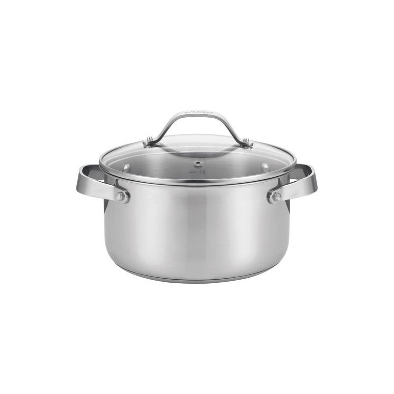 Faitout Cicla avec couvercle en verre 20 cm en acier inoxydable recyclé Beka - Mathon - 2