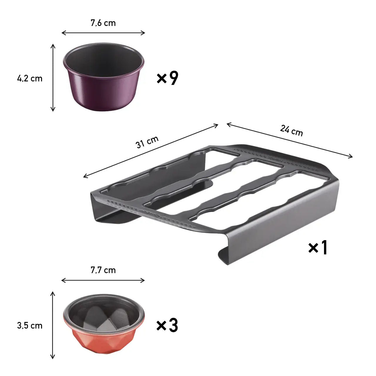 Set de moules à muffins et support CreaBake Tefal - Mathon - 6