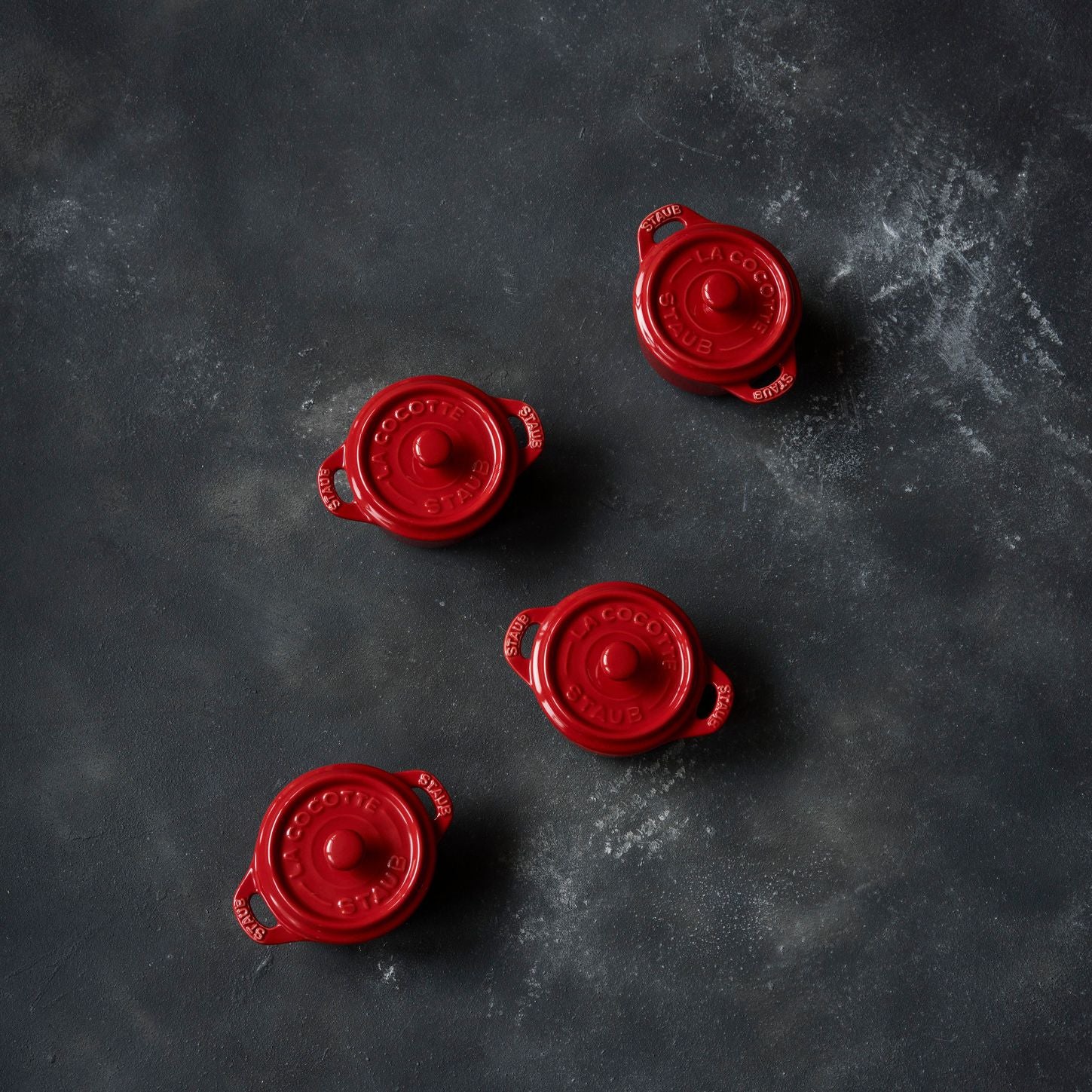 Set de Mini Cocotte. 4 pcs (x4 Mini Cocotte 10 cm). Cerise Staub - Mathon - 2