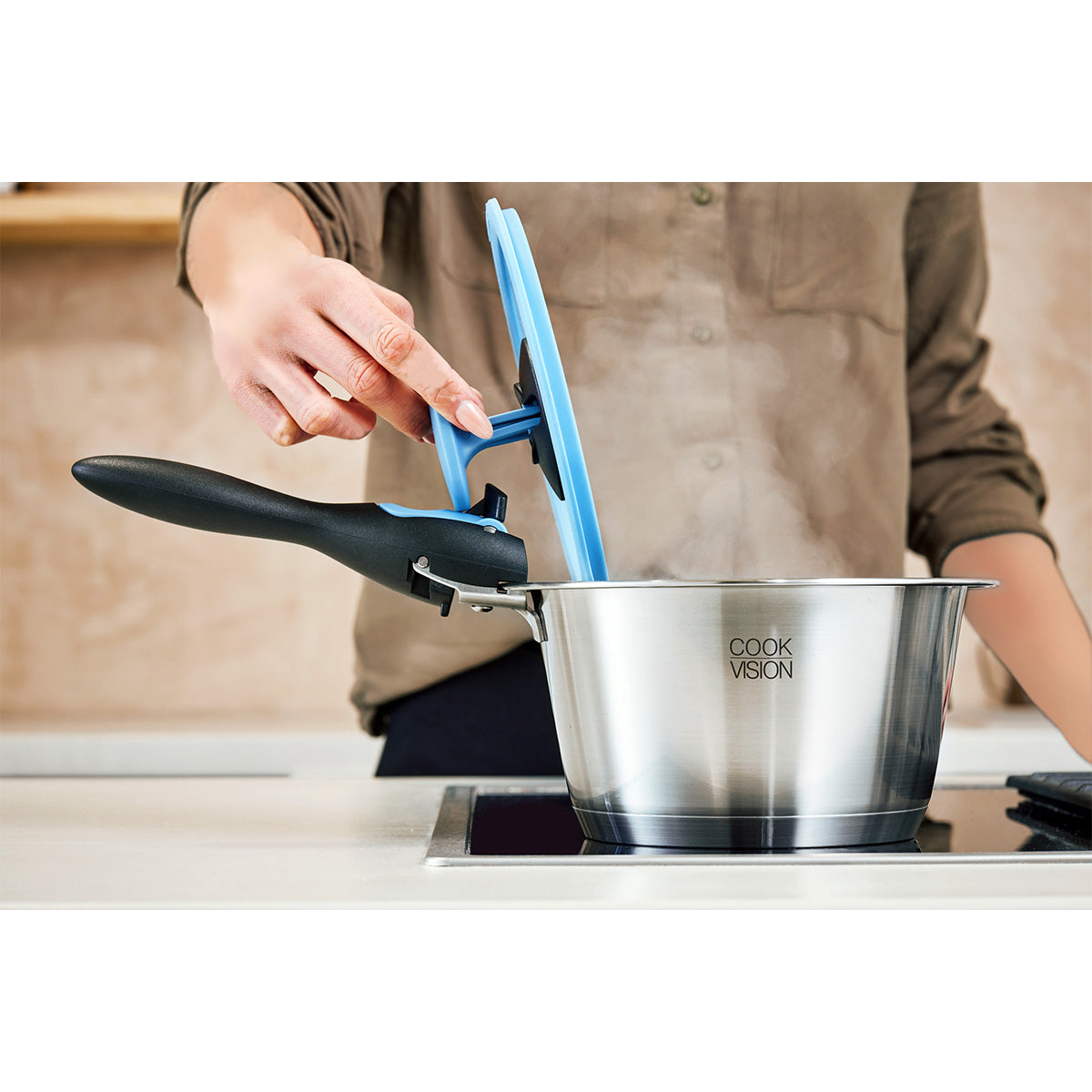 Casserole empilable cookvision 22 x 12,7 cm de 3,8 litres en Inox Cookvision - Mathon - 8