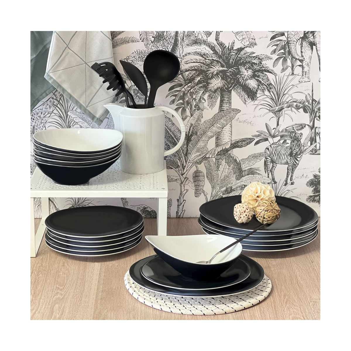 Sven Noir  - 6 assiettes creuses Médard de Noblat - Mathon - 2