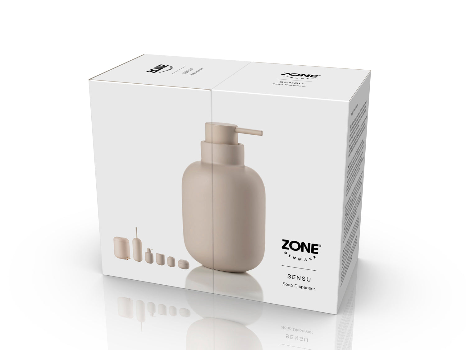 Distributeur de savon Sensu en Grès/ABS Sable Zone Denmark - Mathon - 4