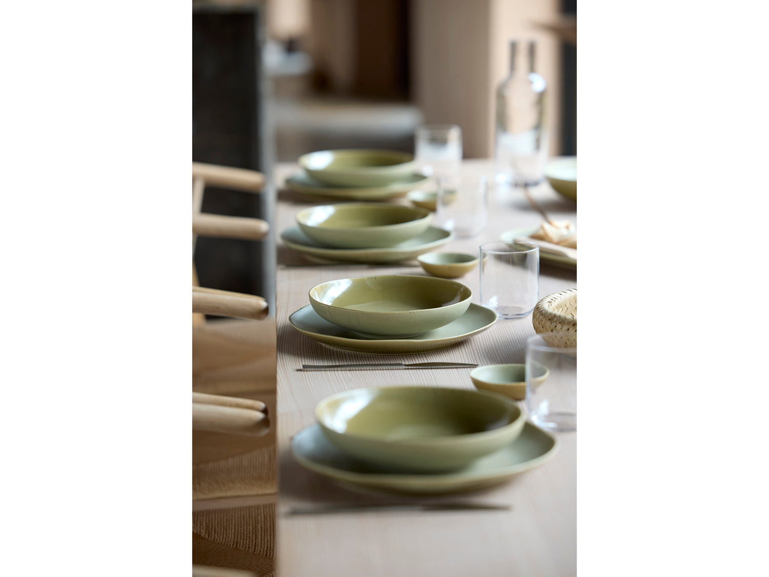 Assiette plate UMAMI en grès Vert pur Villa Collection - Mathon - 7