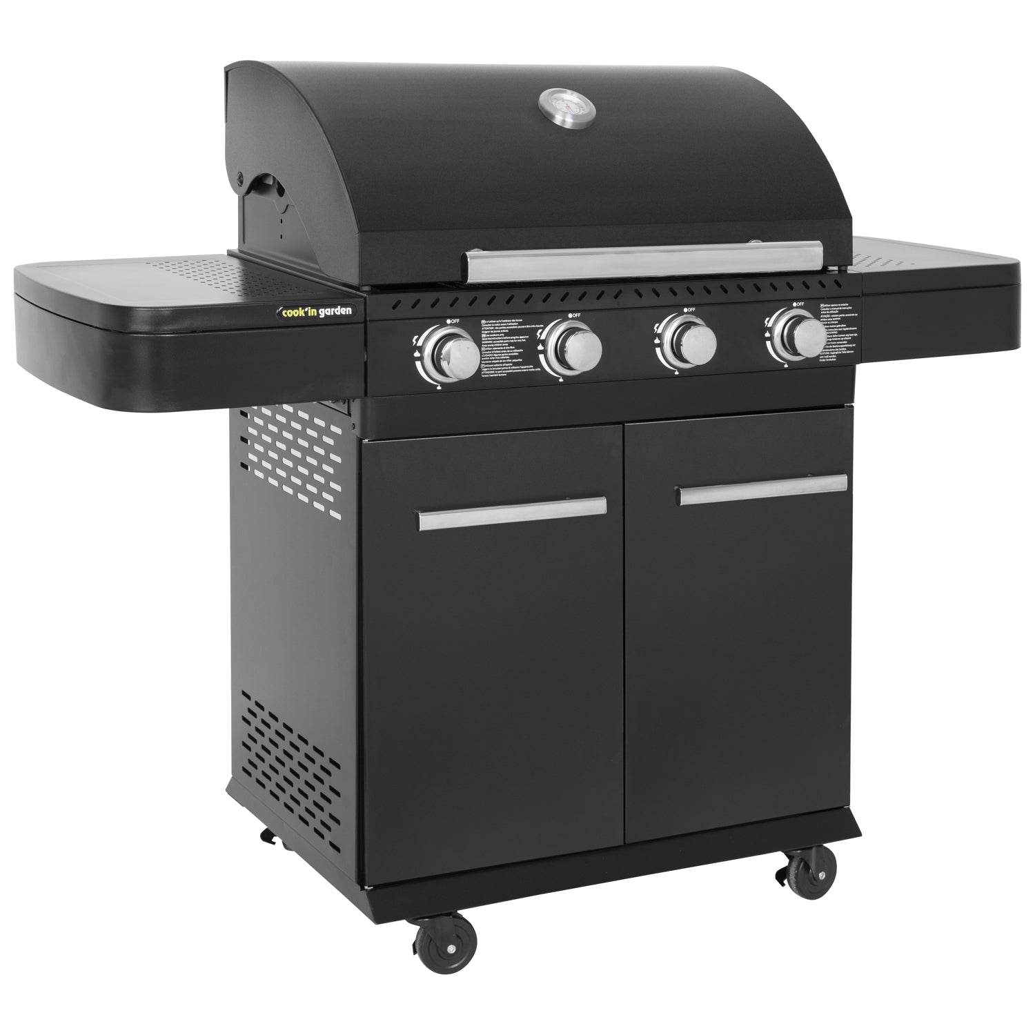 Barbecue au gaz FYRA avec thermomètre - 4 brûleurs Cook