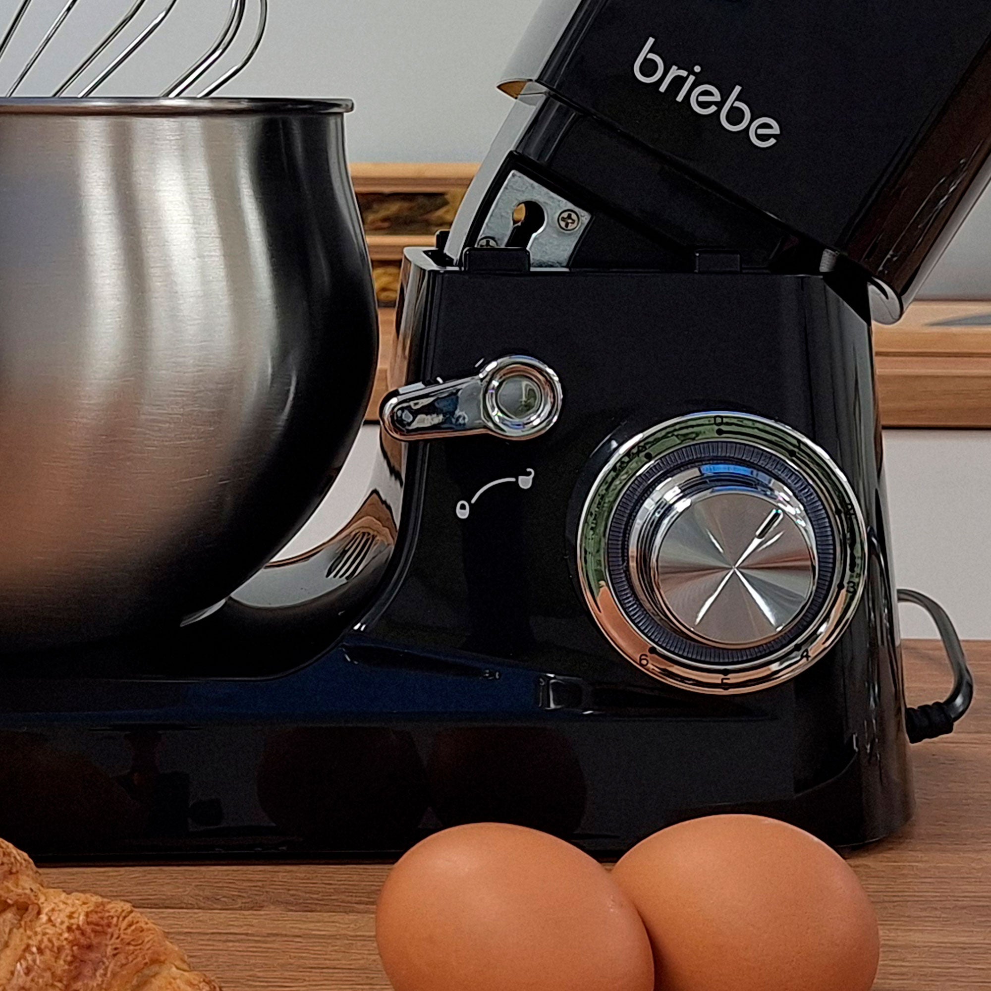 Robot Pâtissier Cuisine Multifonction Bol Inox 5L 6 Vitesses Écran Tactile LED 1800 Noir KM1164 - Mathon - 7