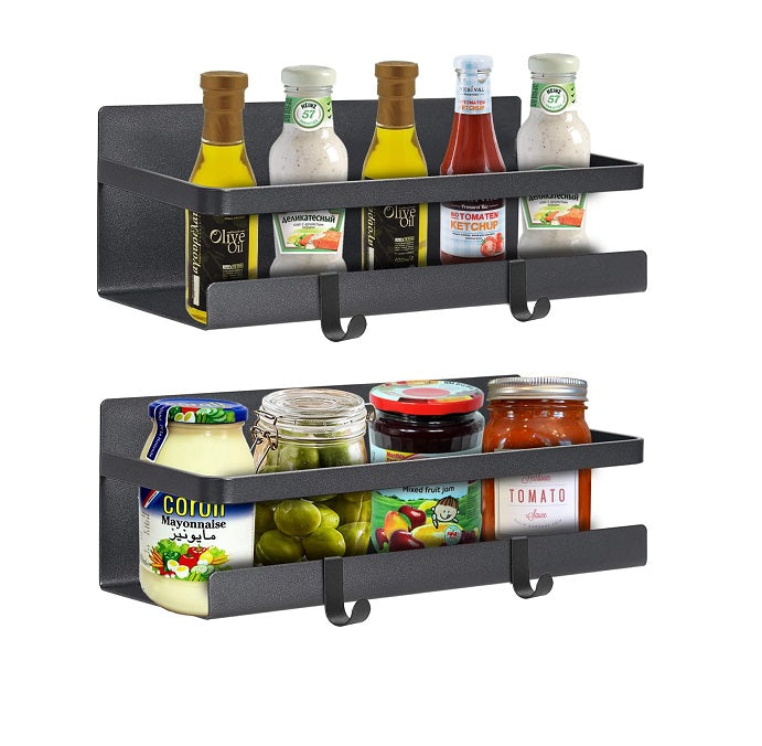 Lot de 2 Porte Épices Murale avec 4 Crochets pour Réfrigérateur Vendos85 - Mathon