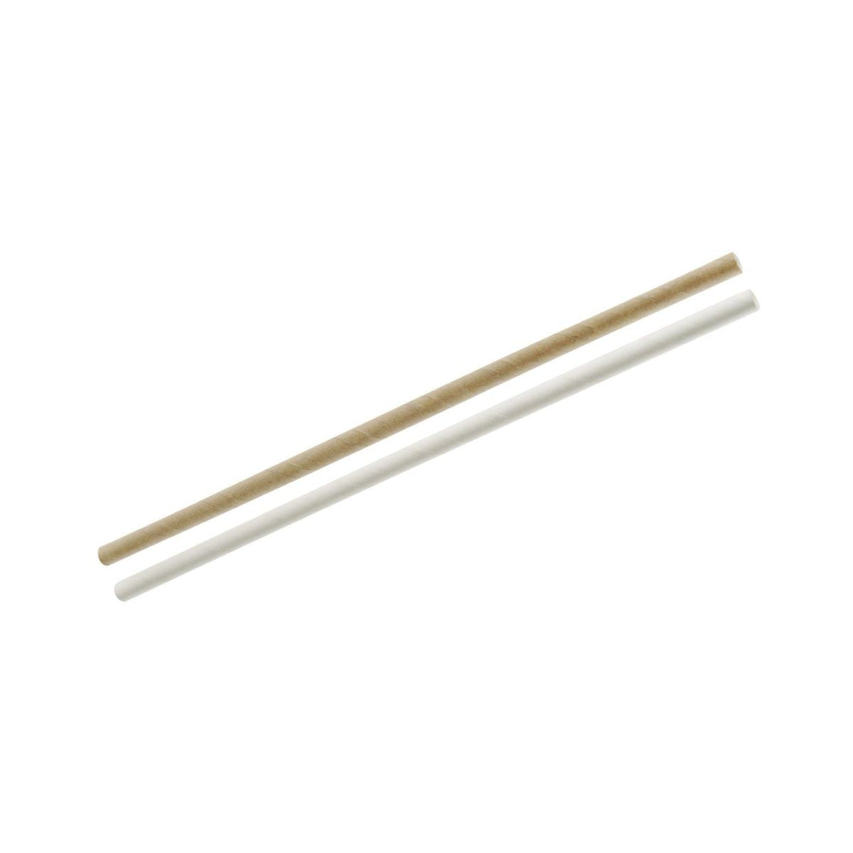 Lot de 60 pailles en papier brun et blanc 24 cm  Bar Concept Fackelmann - Mathon - 5