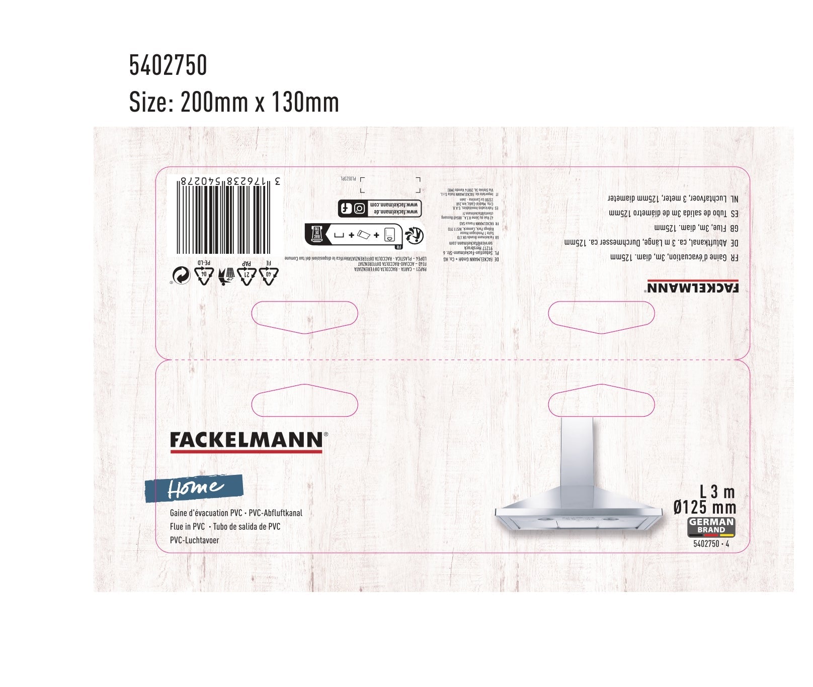 Tuyau Evacuation Hotte de Cuisine Fackelmann - Mathon - 8