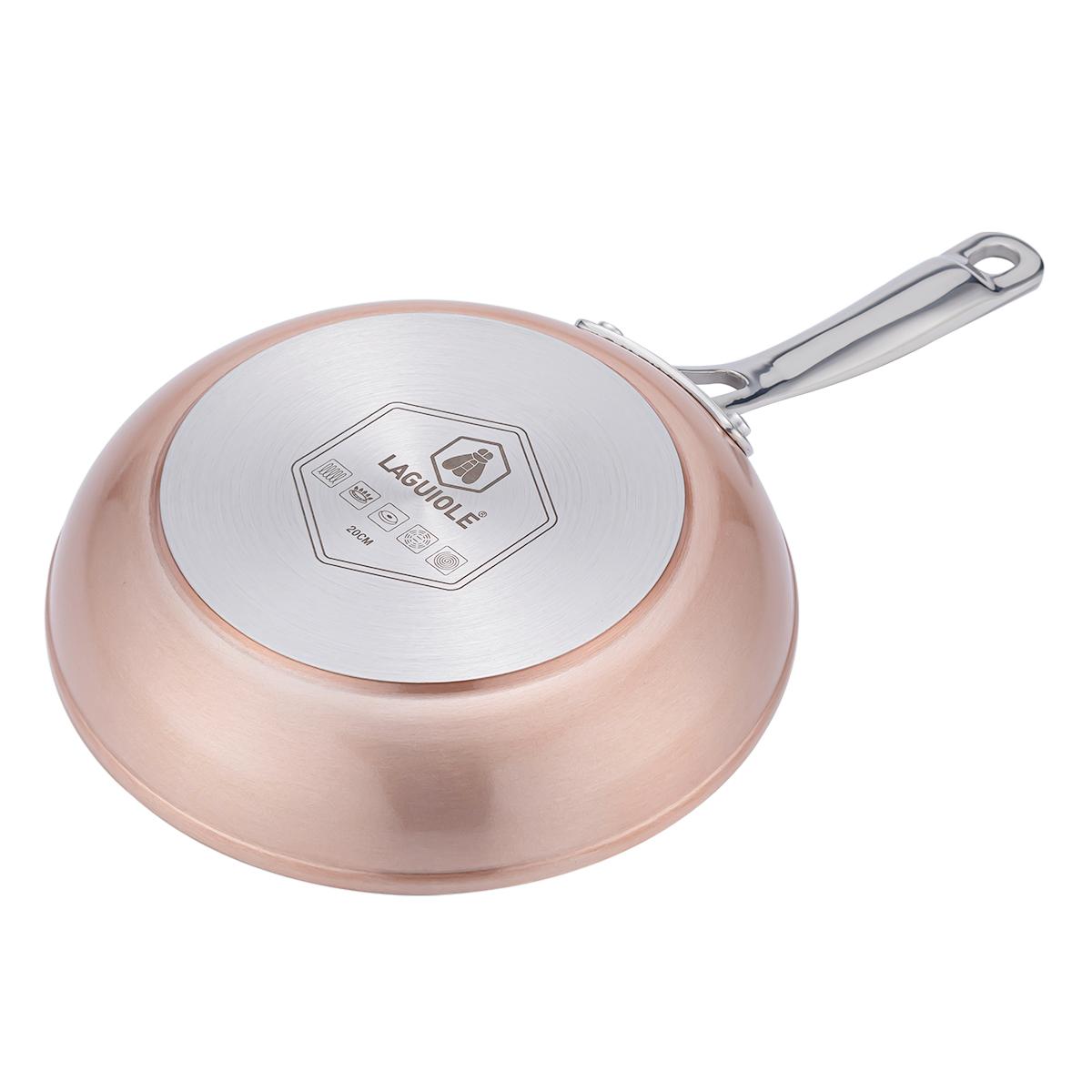 Poêle cuivré 20cm Greblon céramique - "Héritage" Laguiole Cuisson - Mathon - 4