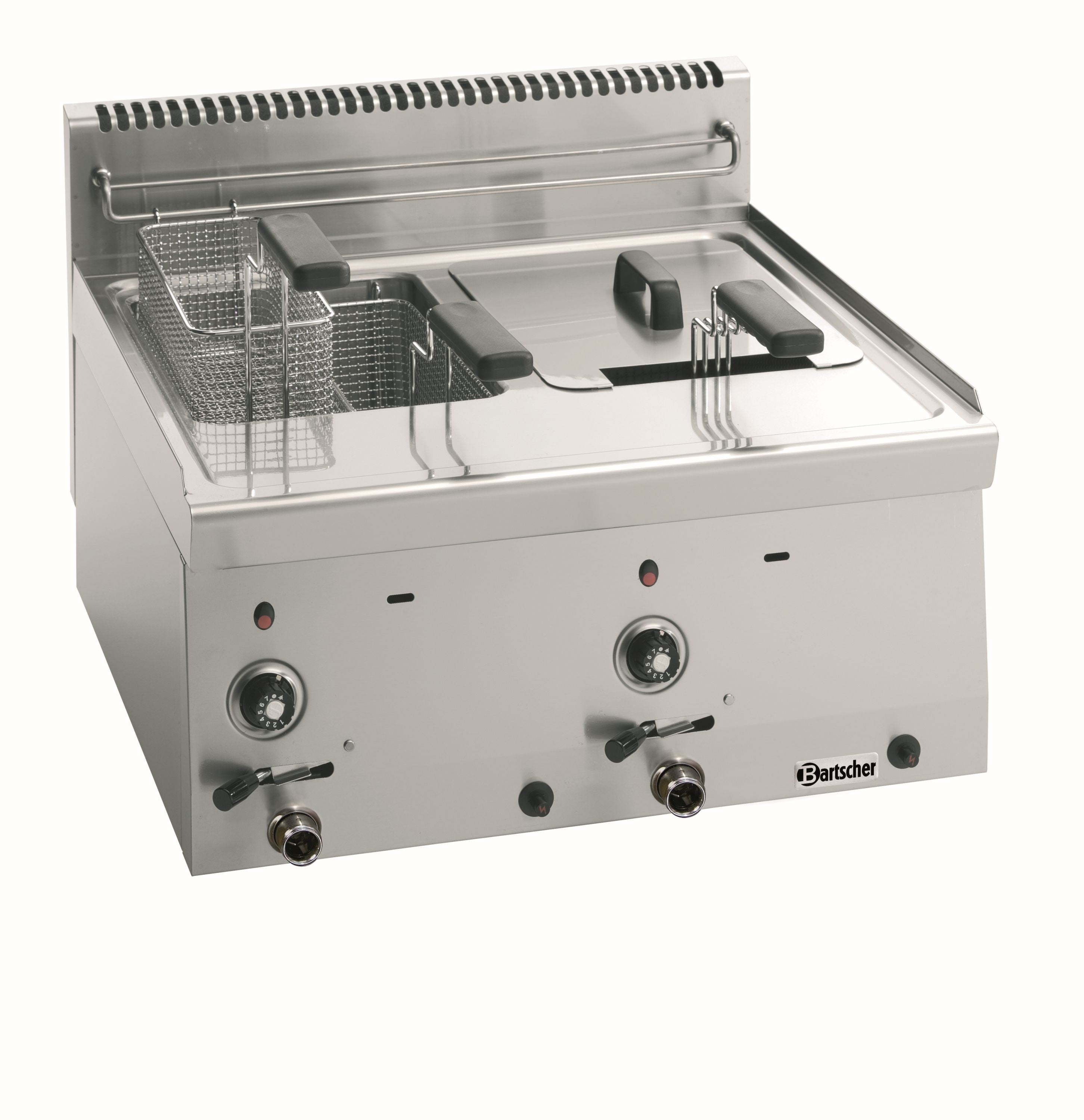 Friteuse a gaz professionnelle 600 mm - 2 cuves de 8 litres - Bartscher - Mathon