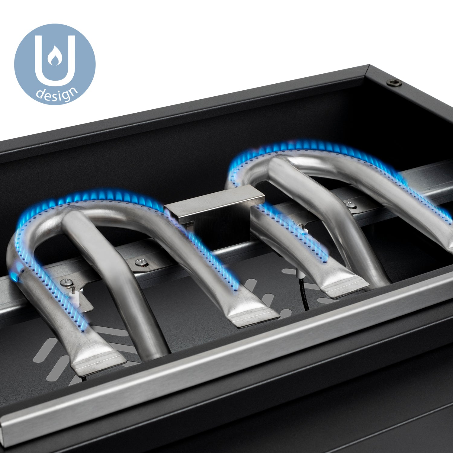 Plancha 2 brûleurs U noire fonte émaillée - PLX1022 H.Koenig - Mathon - 6