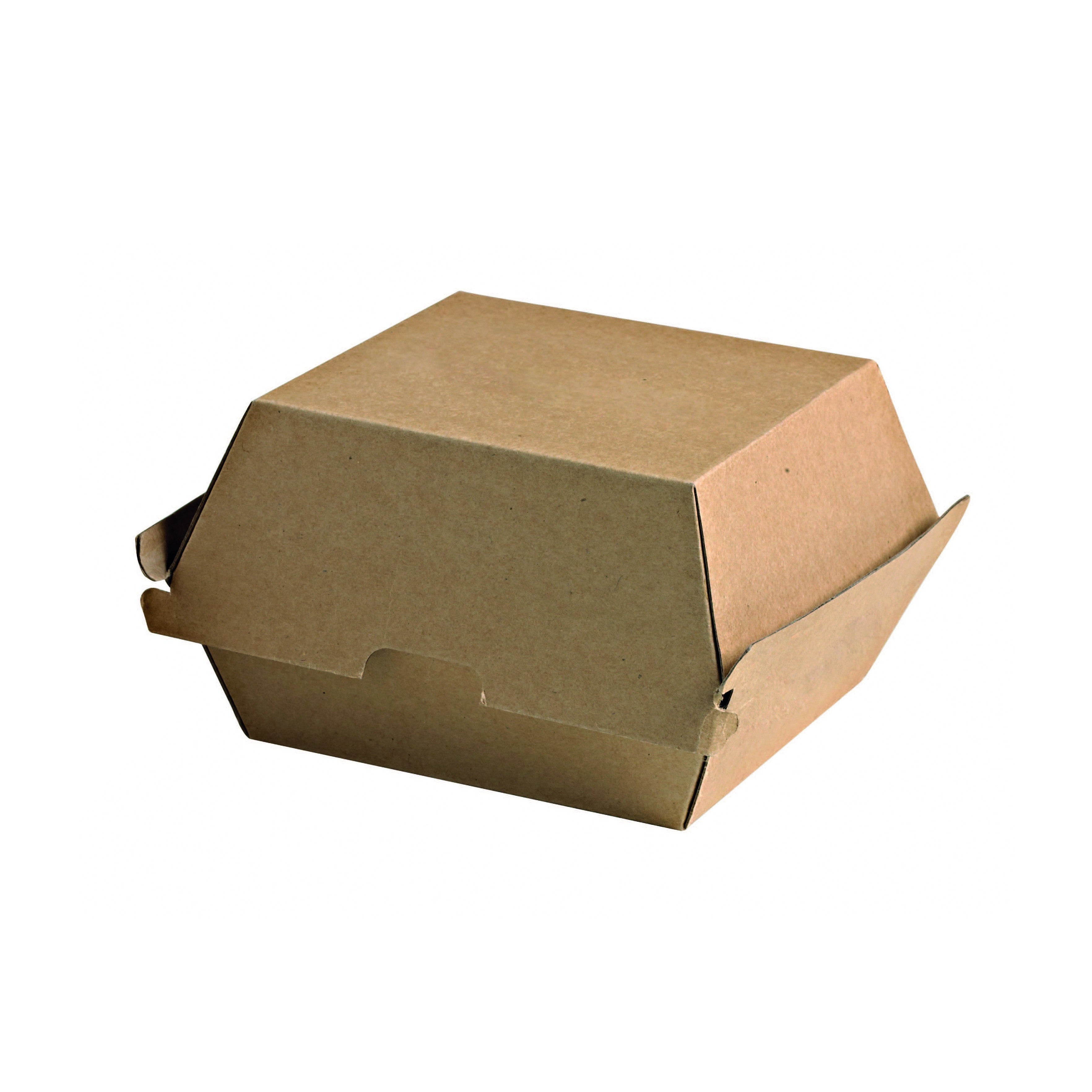 50Pcs - Boîte burger carton kraft brun microcannelé 145x130x100mm FirstPack - Mathon - 2