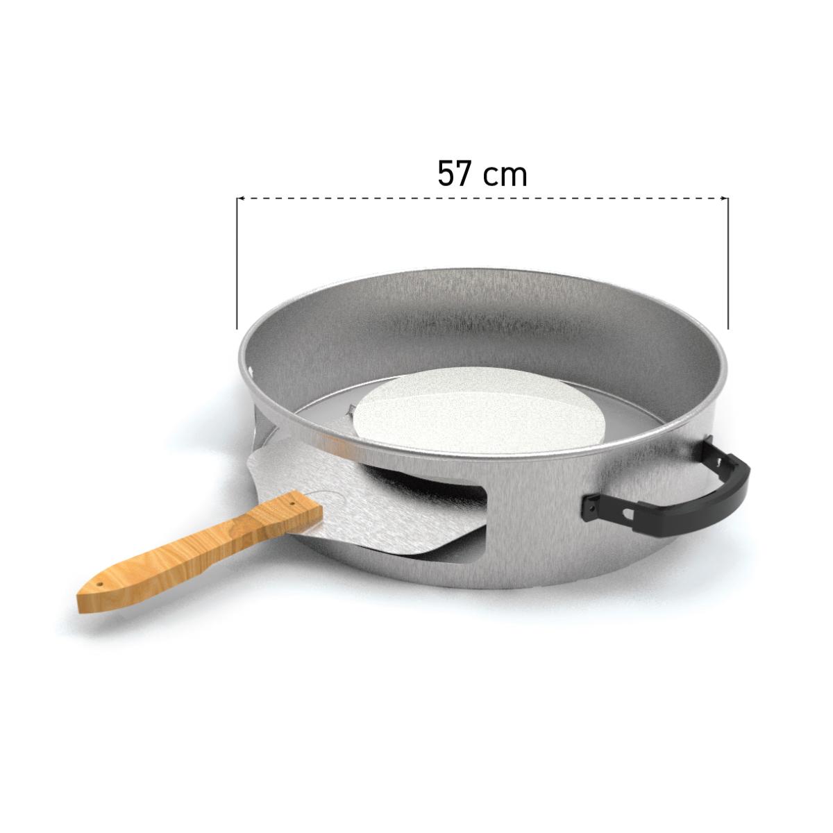 Four à pizza pour barbecue au charbon Ø57 cm – 3 pièces Laguiole Cuisson - Mathon - 3