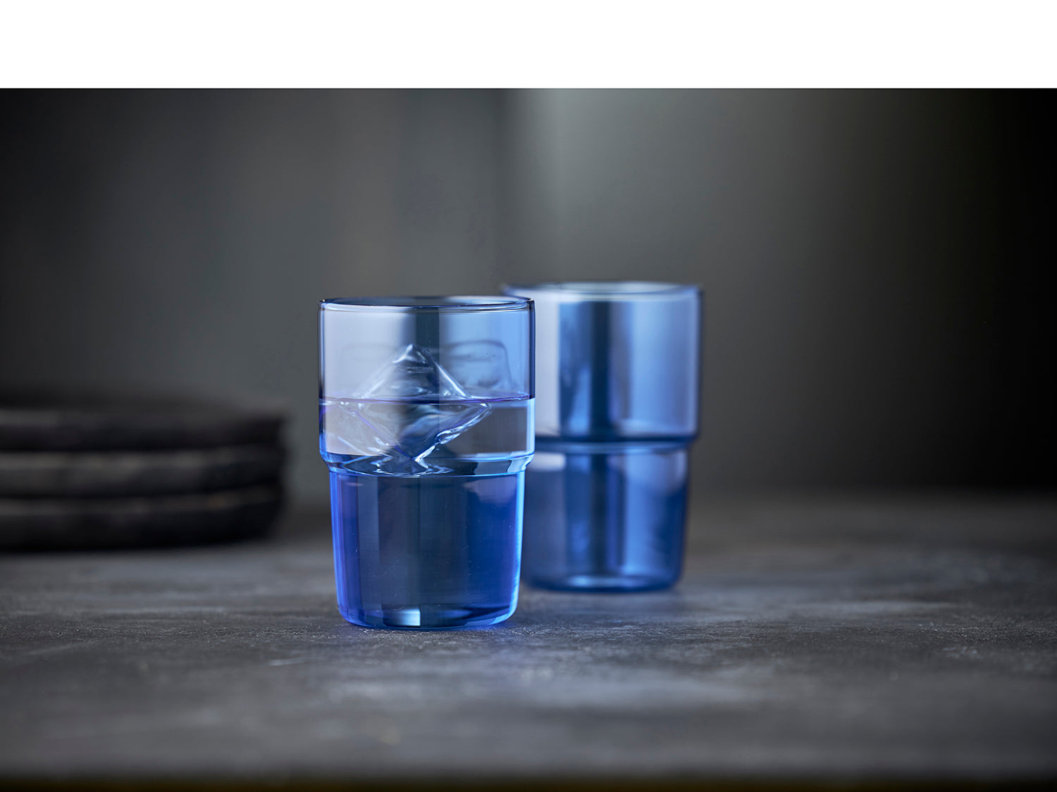 Set de 2 verres TORINO Bleu Lyngby Glas - Mathon - 6