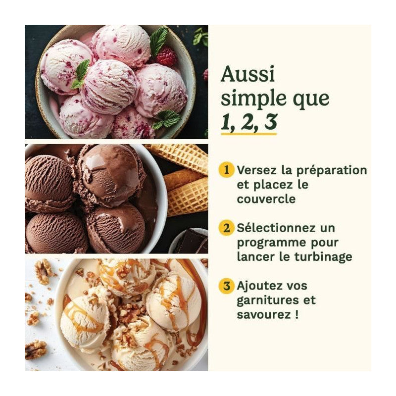 Machine A Glace   - Ice90e - 100 W - 950 Ml - Blanc Cuisinart - Mathon - 4