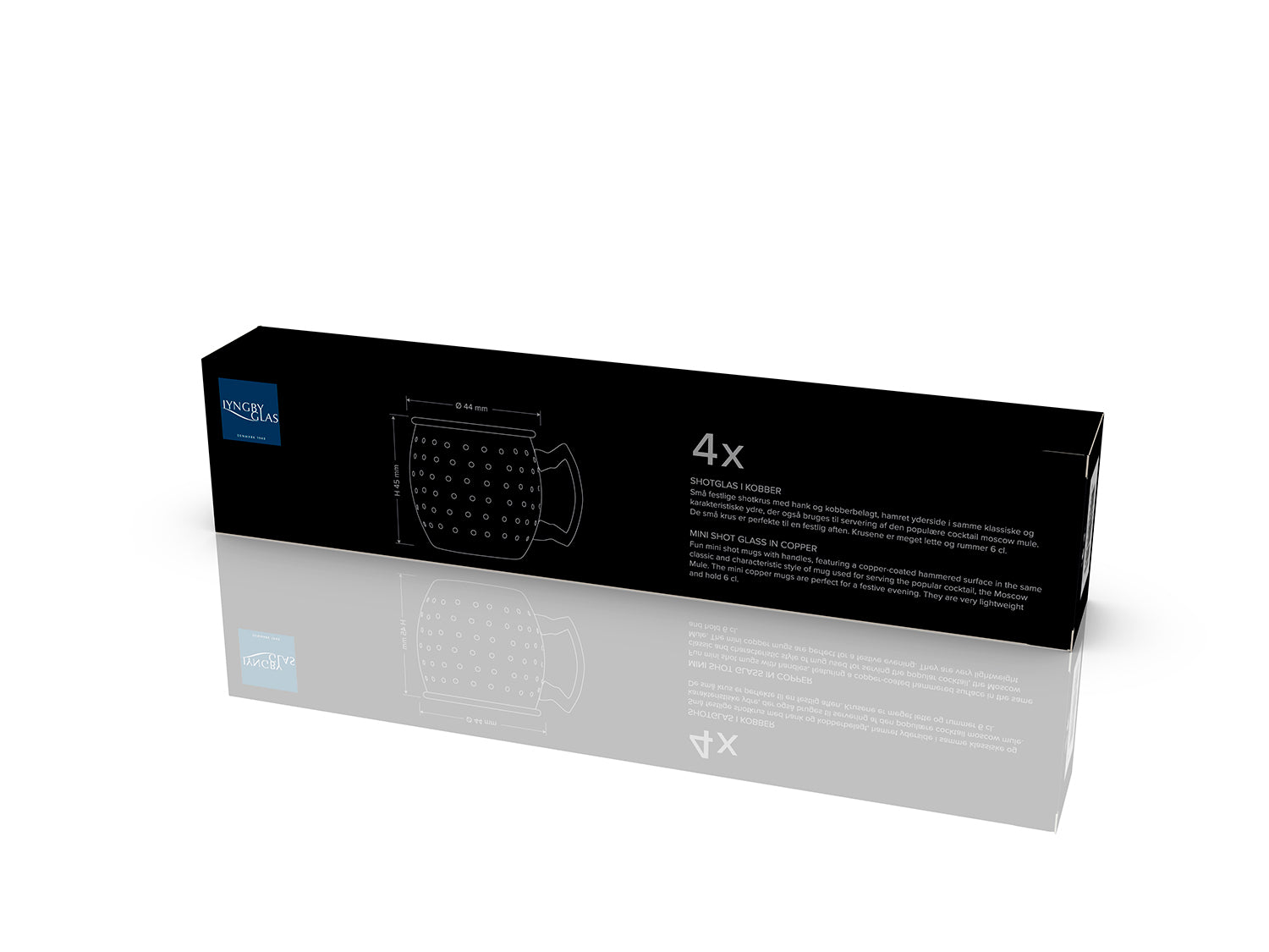Set de 4  verres à shot  8cl en cuivre et acier Kobber/Stål Lyngby Glas - Mathon - 4
