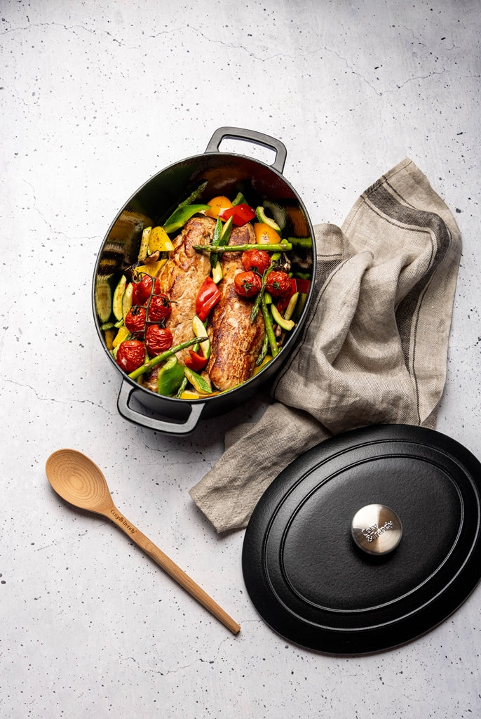 Cocotte ovale en Fonte émaillée, FONTESTIC, Noir, 31x24 cm Cosy & Trendy - Mathon - 3