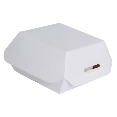 50Pcs - Mini Boite burger en carton blanc  70x70x50mm FirstPack - Mathon - 1