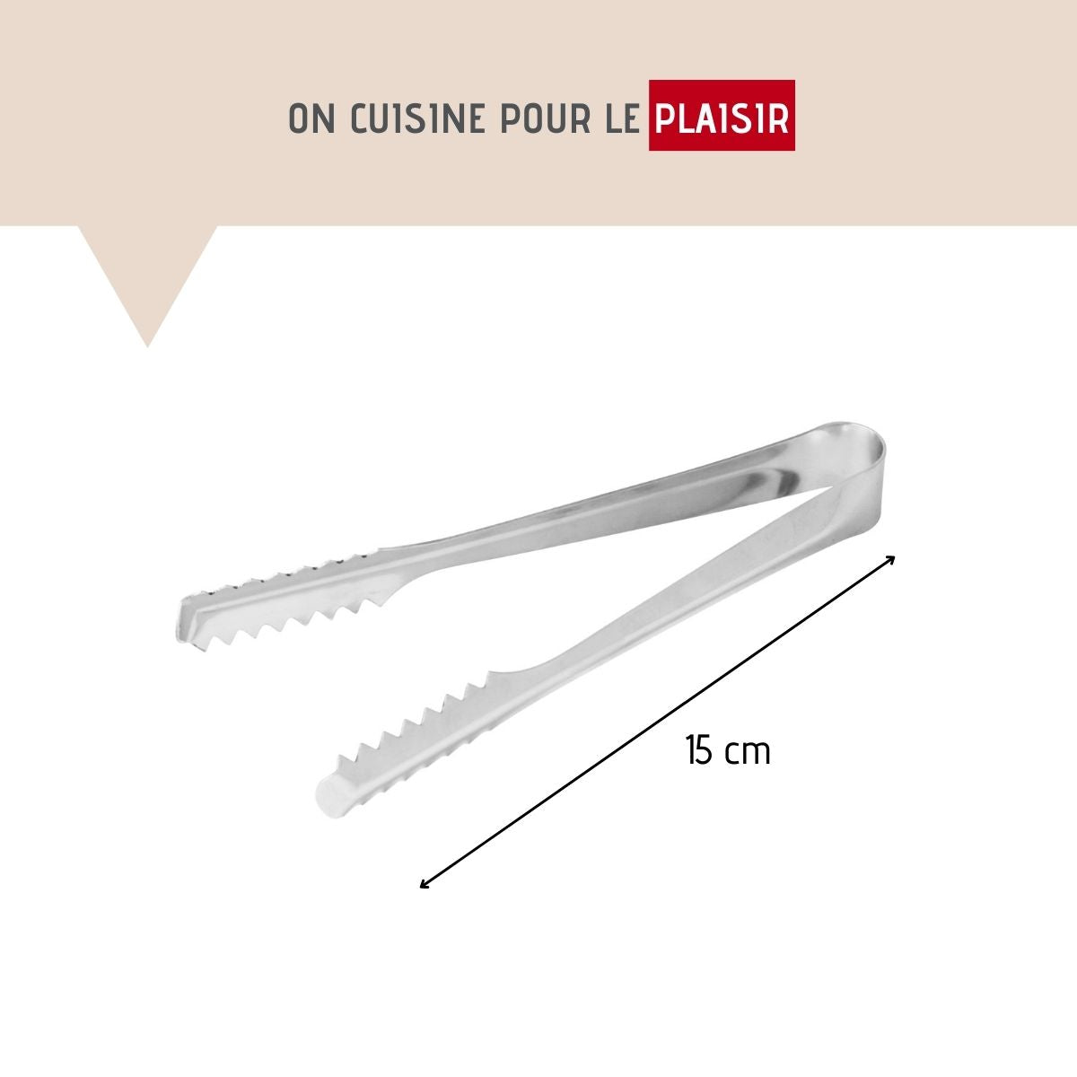 Pince à glaçons inox 15 cm  Bar Concept Fackelmann - Mathon - 3