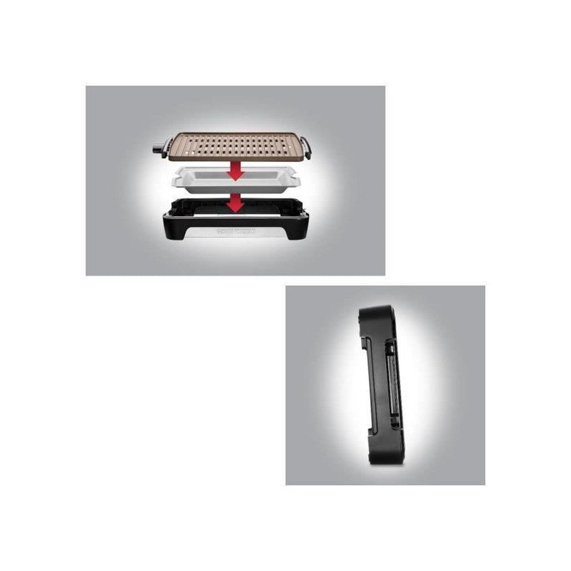 George Foreman 25850-56 Barbecue Grill Sans Fumee Interieur Exterieur, Plaques Amovibles George Foreman - Mathon - 3