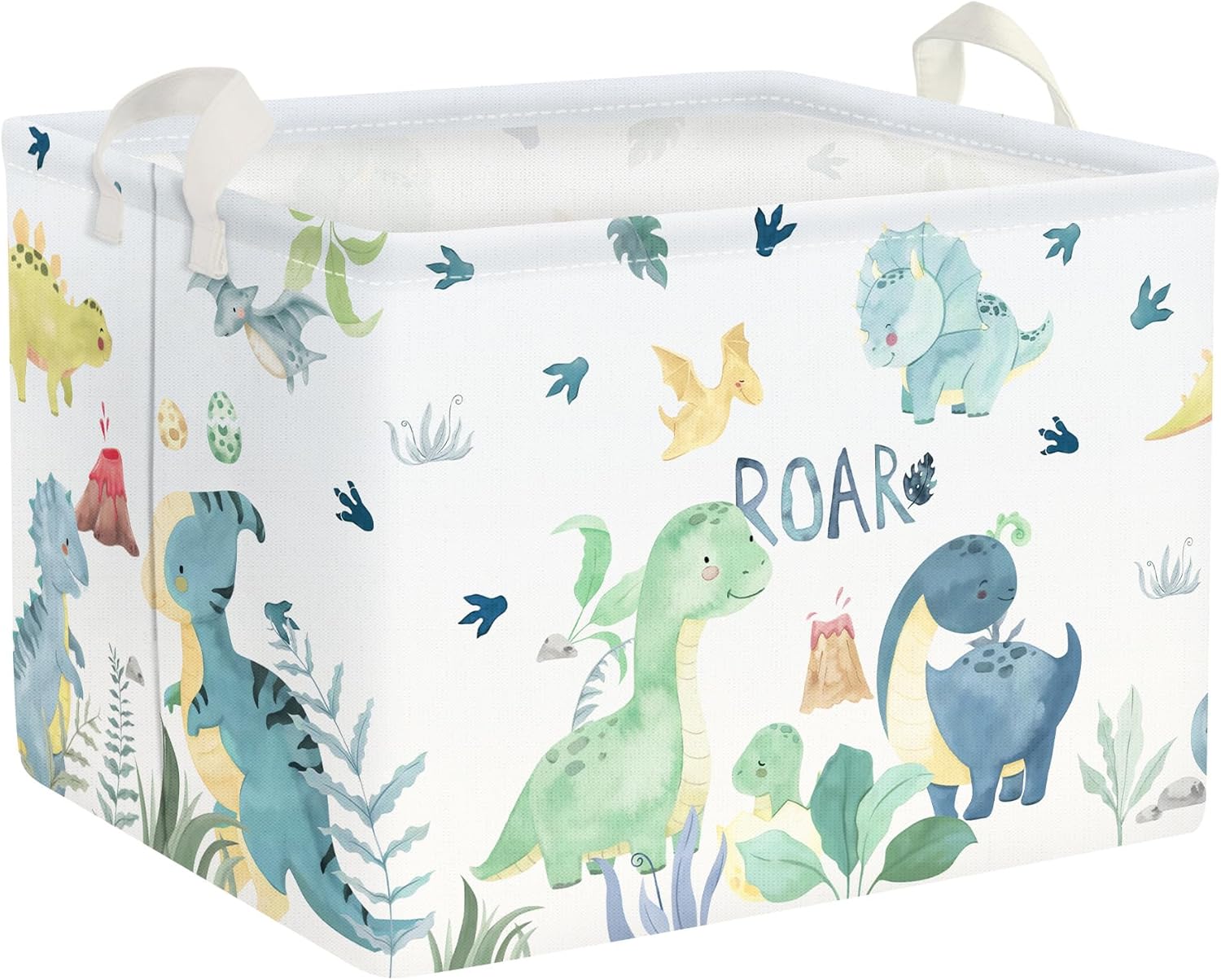 Panier de rangement enfant Dinosaure Vert 36L Vendos85 - Mathon