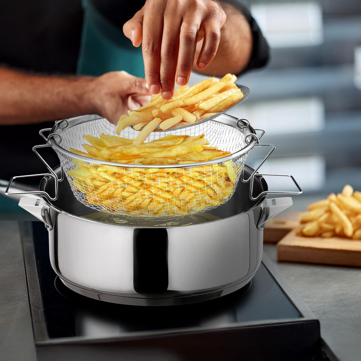 Universel - Panier de cuisson pour friture et cuisson à l