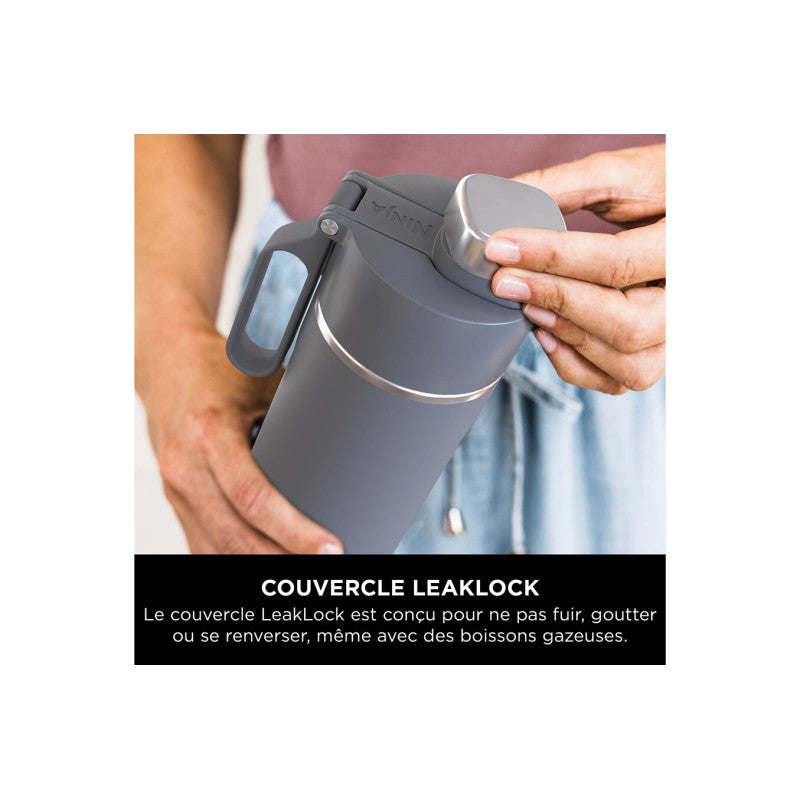Cuisine Art De La Table Ninja Gourde Isotherme Ninja Thirsti Grise 700ml Ninja - Mathon - 6