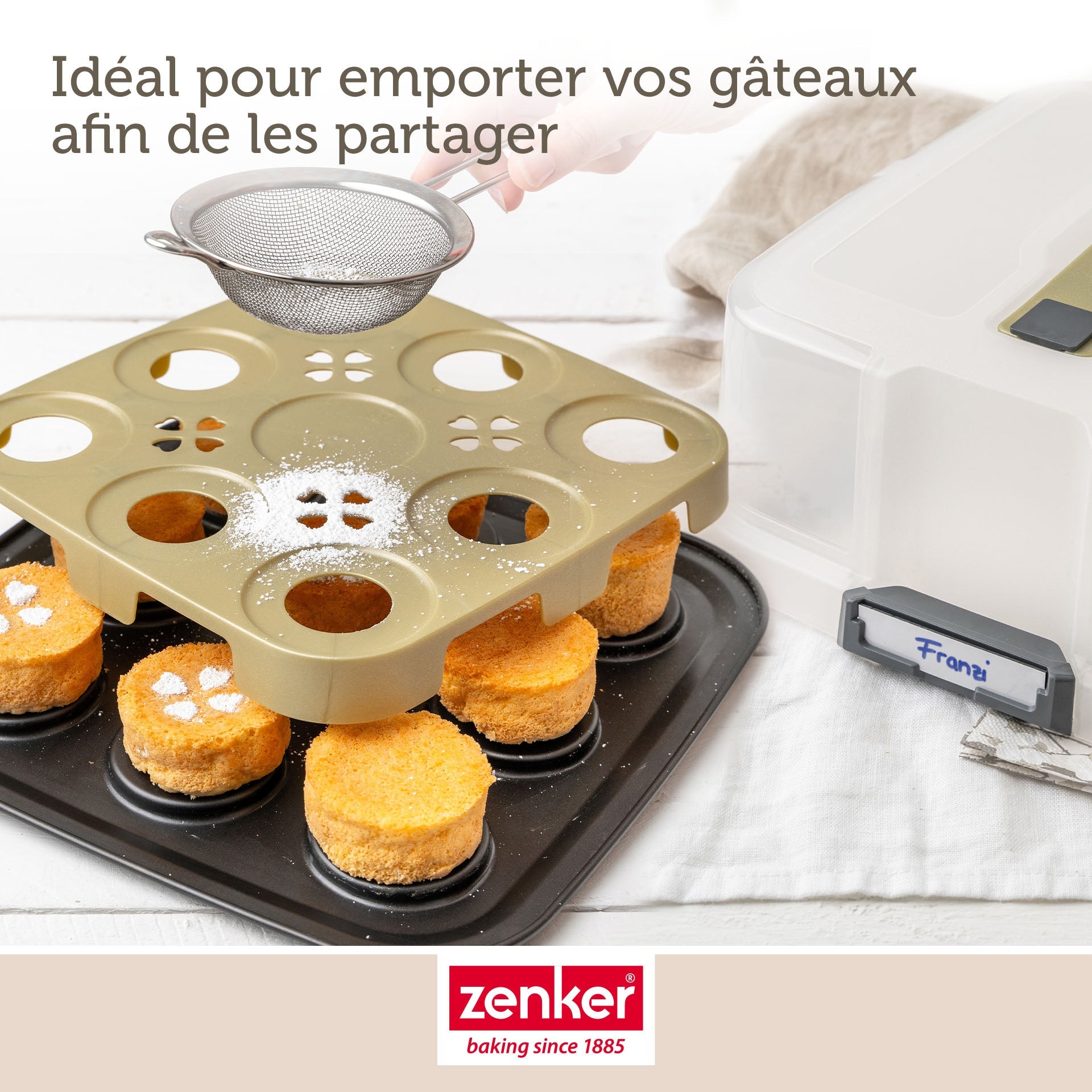 Ensemble de 2 Moules à gâteaux individuels 9 empreintes avec couvercle 29 x 29 cm Zenker Bake Click and Go Zenker - Mathon - 6