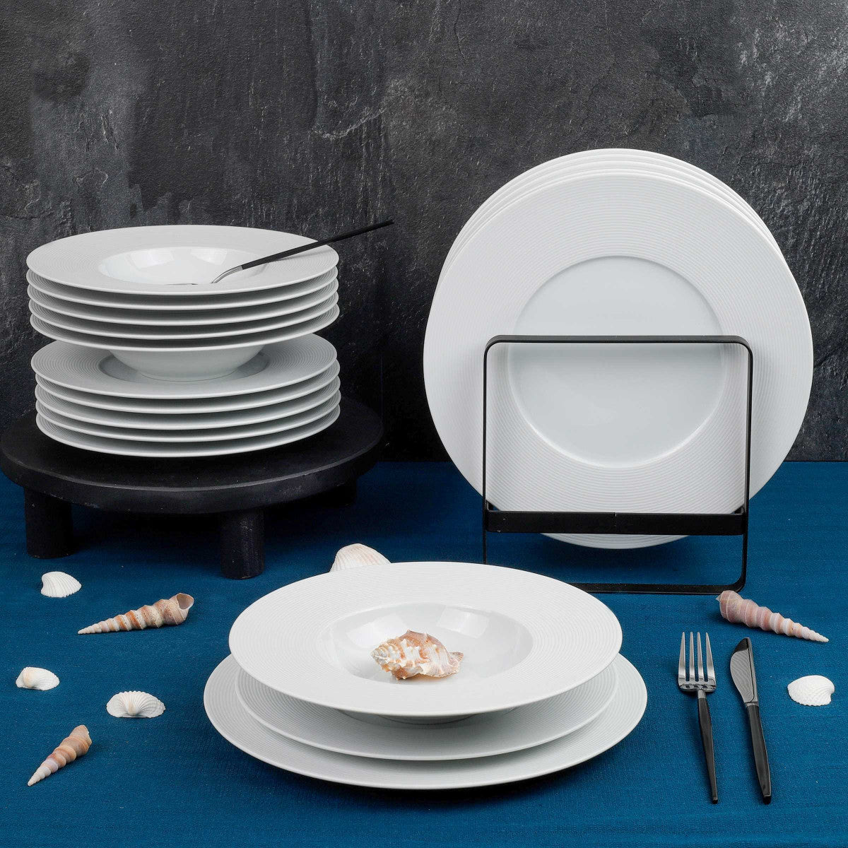 Batik - Assiette dessert 23 cm (lot de 6) Médard de Noblat - Mathon - 5