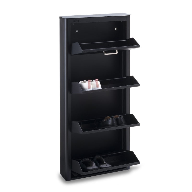 Meuble à chaussures KIBO 4 Compartiments, Noir Don Hierro - Mathon - 4