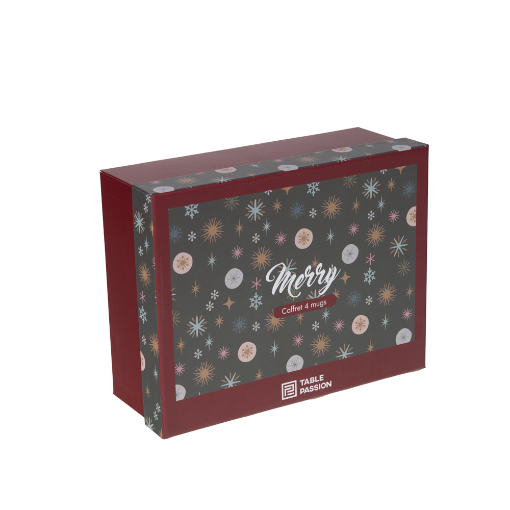 Coffret de 4 mugs Merry 36 cl Table passion - Mathon - 2